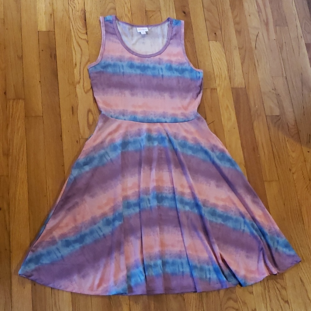Nicki by Lularoe Size Medium Pink/Purple/Blue